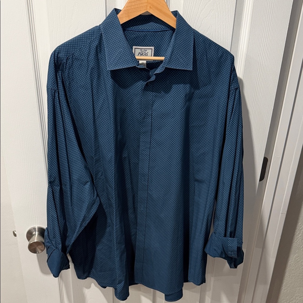 Jos. A. Bank Navy Patterned Dress Shirt